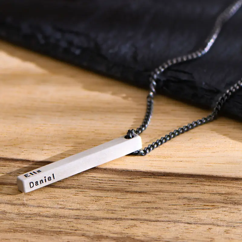 Personalized Pillar Bar Necklace image